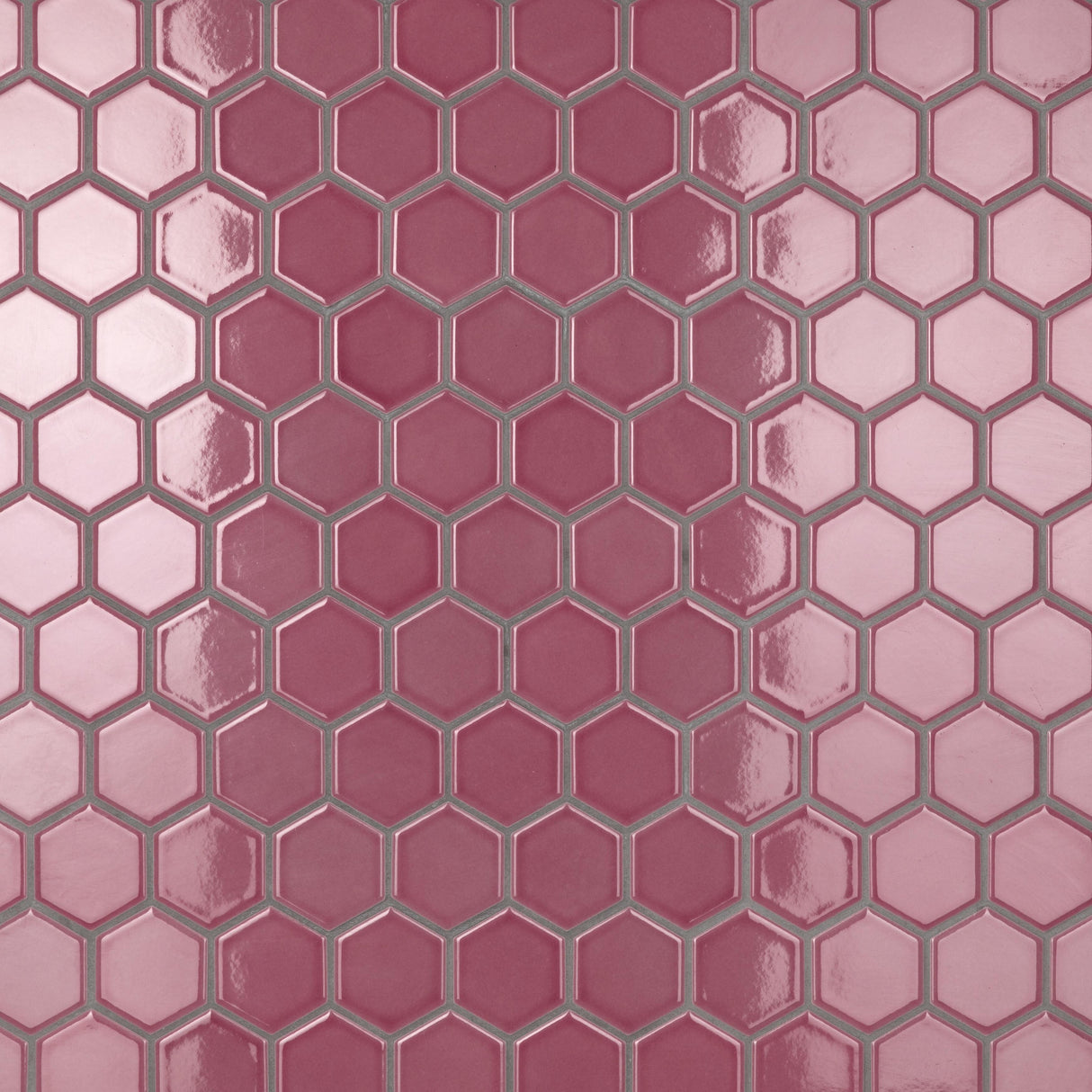 Merola Tile Tribeca 2" Hex Glossy Blush 11-1/8" x 12-5/8" Porcelain Floor and Wall Tile