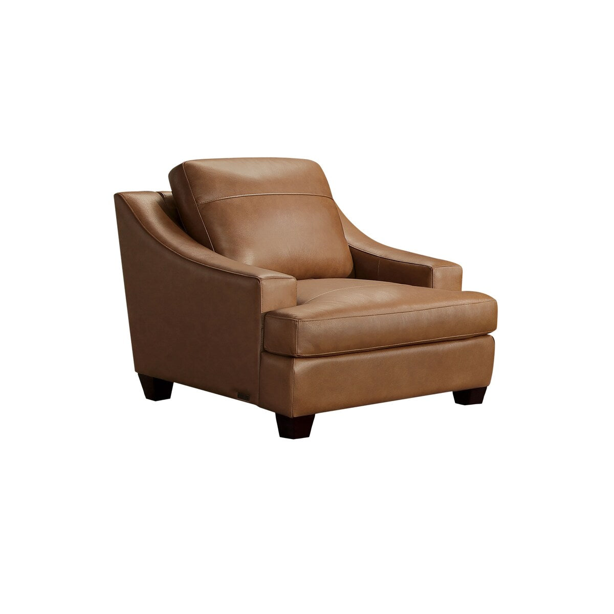 Merona Top Grain Leather Mid Century Armchair