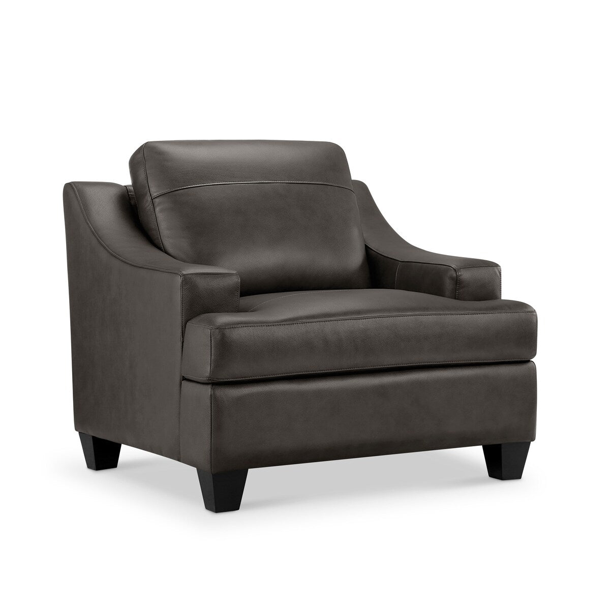 Merona Top Grain Leather Mid Century Armchair