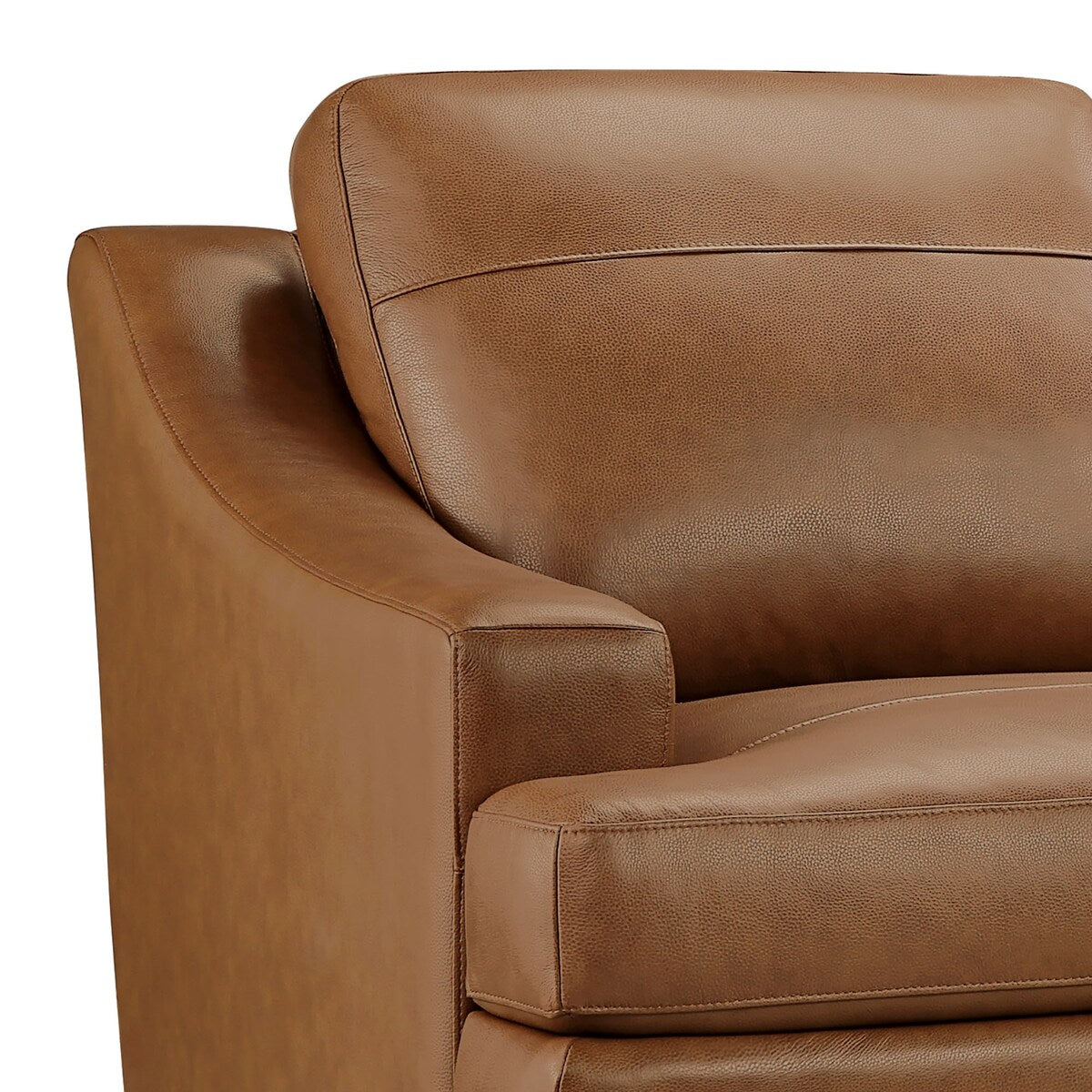 Merona Top Grain Leather Mid Century Armchair