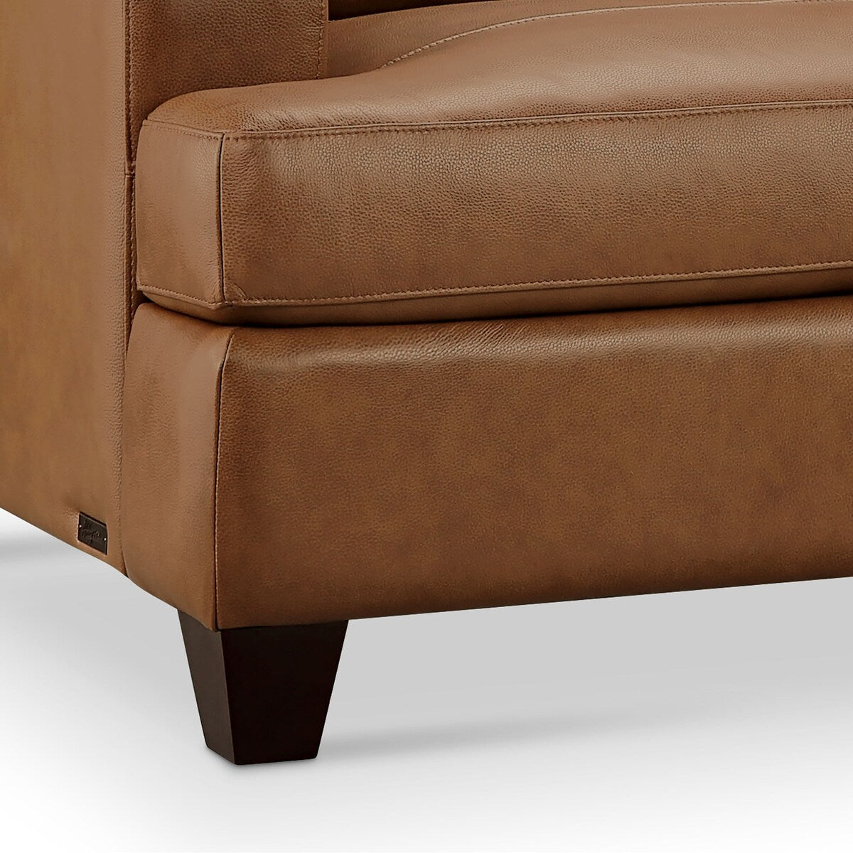 Merona Top Grain Leather Mid Century Armchair