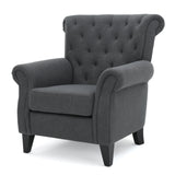 Merritt Contemporary Fabric Tufted Chair by Christopher Knight Home - 37.00"L x 35.25"W x 38.00"H