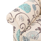 Merritt Floral Fabric Tufted Club Chair by Christopher Knight Home