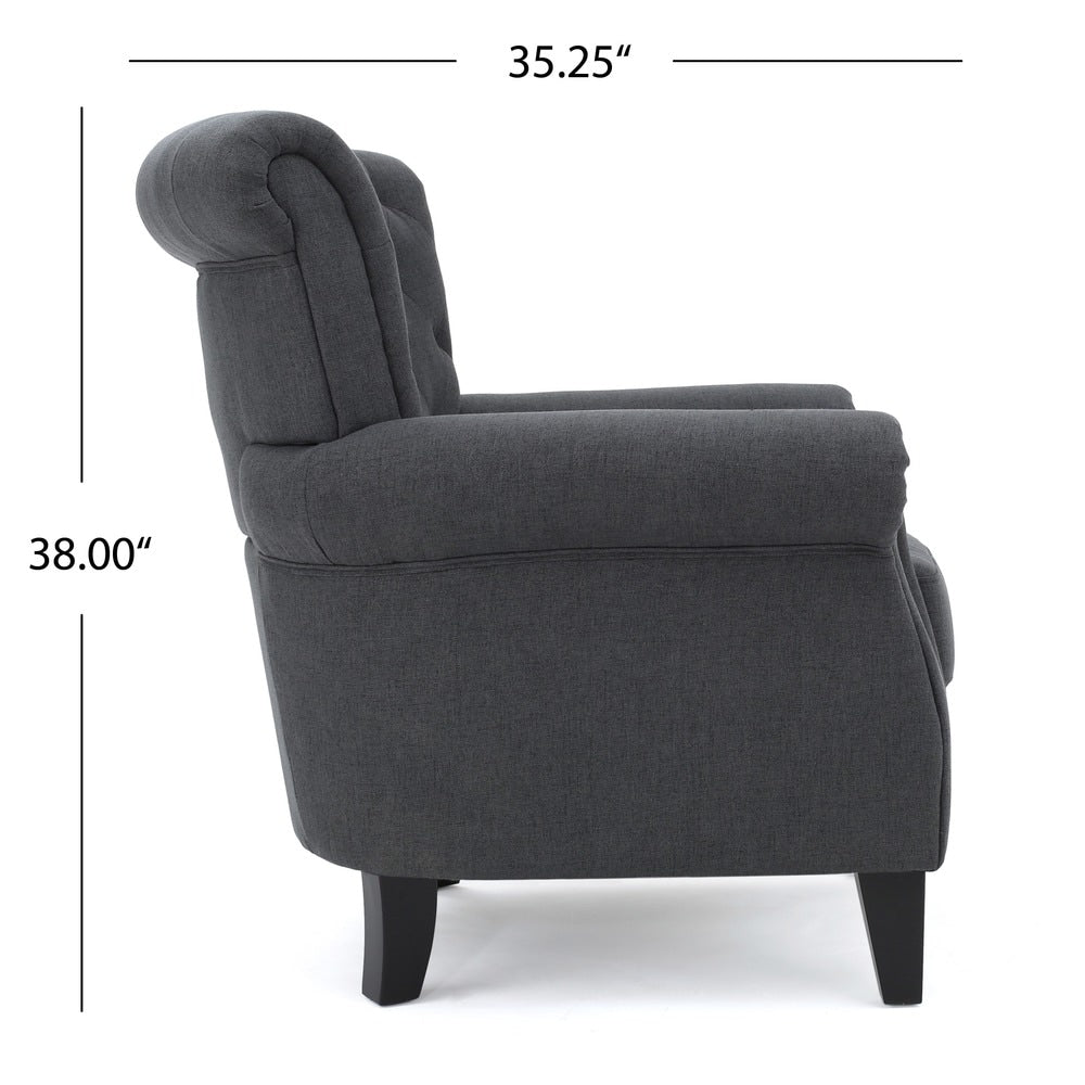Merritt Contemporary Fabric Tufted Chair by Christopher Knight Home - 37.00"L x 35.25"W x 38.00"H