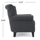 Merritt Contemporary Fabric Tufted Chair by Christopher Knight Home - 37.00"L x 35.25"W x 38.00"H