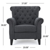 Merritt Contemporary Fabric Tufted Chair by Christopher Knight Home - 37.00"L x 35.25"W x 38.00"H