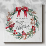 Merry Little Wreath-Gallery Wrapped Canvas