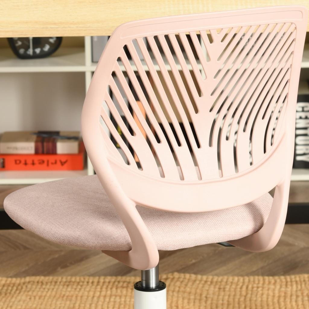 Mesh Fabric Writing Office Task Chair with Height Adjustable, Rolling Castor - N/A