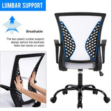 Mesh Office Chair Ergonomic Desk Chair Computer Chair with Lumbar Support Armrest Rolling Swivel Task Mid Back Adjustable Chair