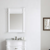 Messina 30" Rectangular Bathroom/Vanity framed Wall Mirror in White - 30 inches
