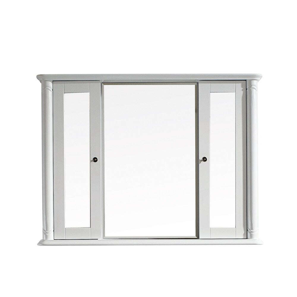 Messina 48" Rectangular Medicine Cabinet framed Wall Mirror in White - 48 inches
