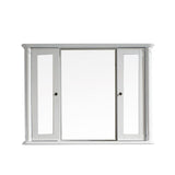 Messina 48" Rectangular Medicine Cabinet framed Wall Mirror in White - 48 inches