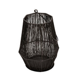 Metal 11" Lantern, Gray 11.0"H - 8.0" x 8.0" x 11.0"