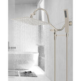 Metal 12" High Pressure Rain Shower Head with Handheld Shower Combo