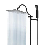Metal 12" High Pressure Rain Shower Head with Handheld Shower Combo