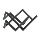 Metal 15" Geometric Decor, Black 6.5"H - 14.0" x 12.0" x 6.5"