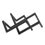 Metal 15" Geometric Decor, Black 6.5"H - 14.0" x 12.0" x 6.5"