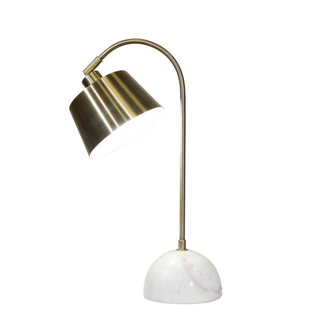 Metal 22" Desk Lamp, Brass 22.0"H - 17.0" x 7.25" x 22.0"
