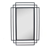 Metal 24" Rectangular Mirror, Black Wb