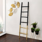 Metal 31" 3Tier Planter, Black/Gold, Novelty, 31"H, - 16" x 15" x 31"