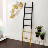 Metal 31" 3Tier Planter, Black/Gold, Novelty, 31"H, - 16" x 15" x 31"