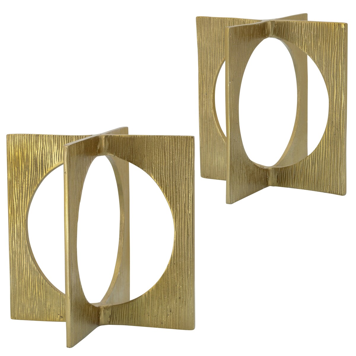 Metal 7" Linked Squares, Gold 7.0"H - 7.0" x 7.0" x 7.0"