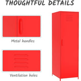 Metal Armoires Locker Cabinet for Kid with Hanging Rod and Shelves