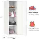 Metal Armoires Locker Cabinet for Kid with Hanging Rod and Shelves