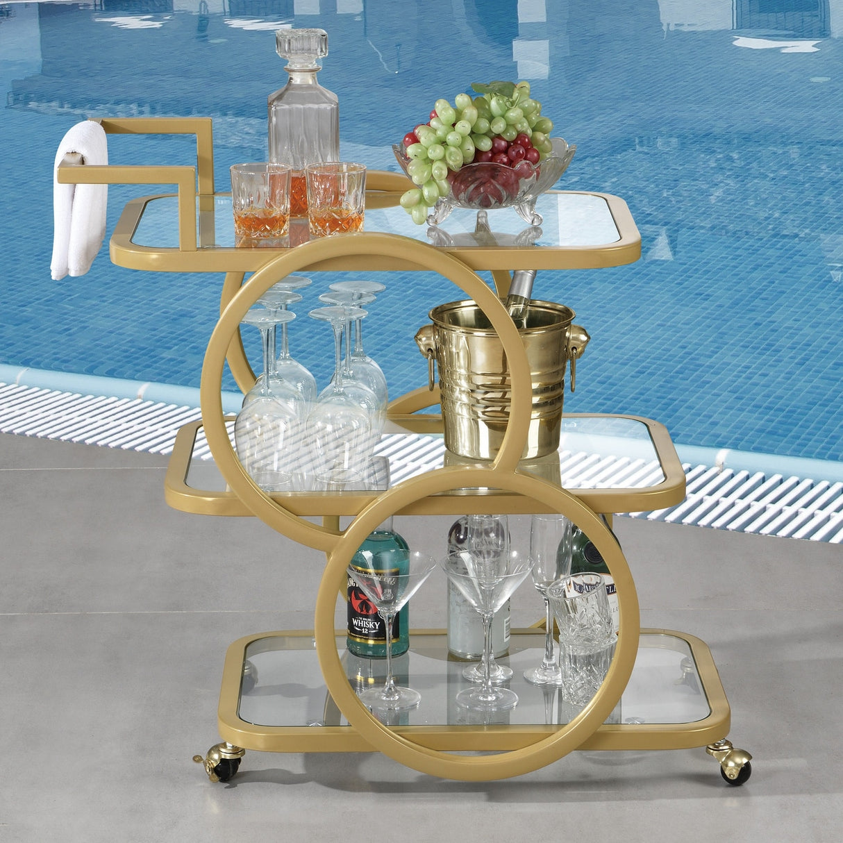 Metal Bar Cart Silver Bar Carts for the Home