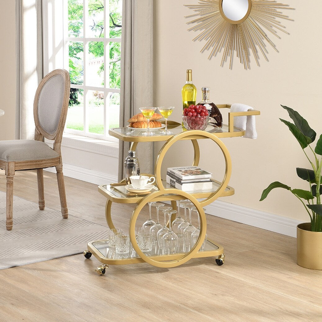 Metal Bar Cart Silver Bar Carts for the Home
