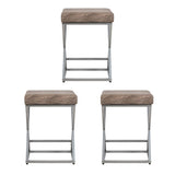 Metal Bar Stool with Footrest(set of 3)