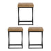 Metal Bar Stool with Footrest(set of 3)