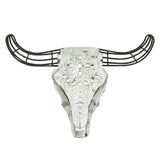 Metal Bull Animal Head Wall Decor - 16"H x 23"W x 3.5"D