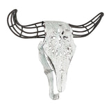 Metal Bull Animal Head Wall Decor - 16"H x 23"W x 3.5"D