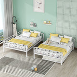 Metal Bunk Bed with Trundle