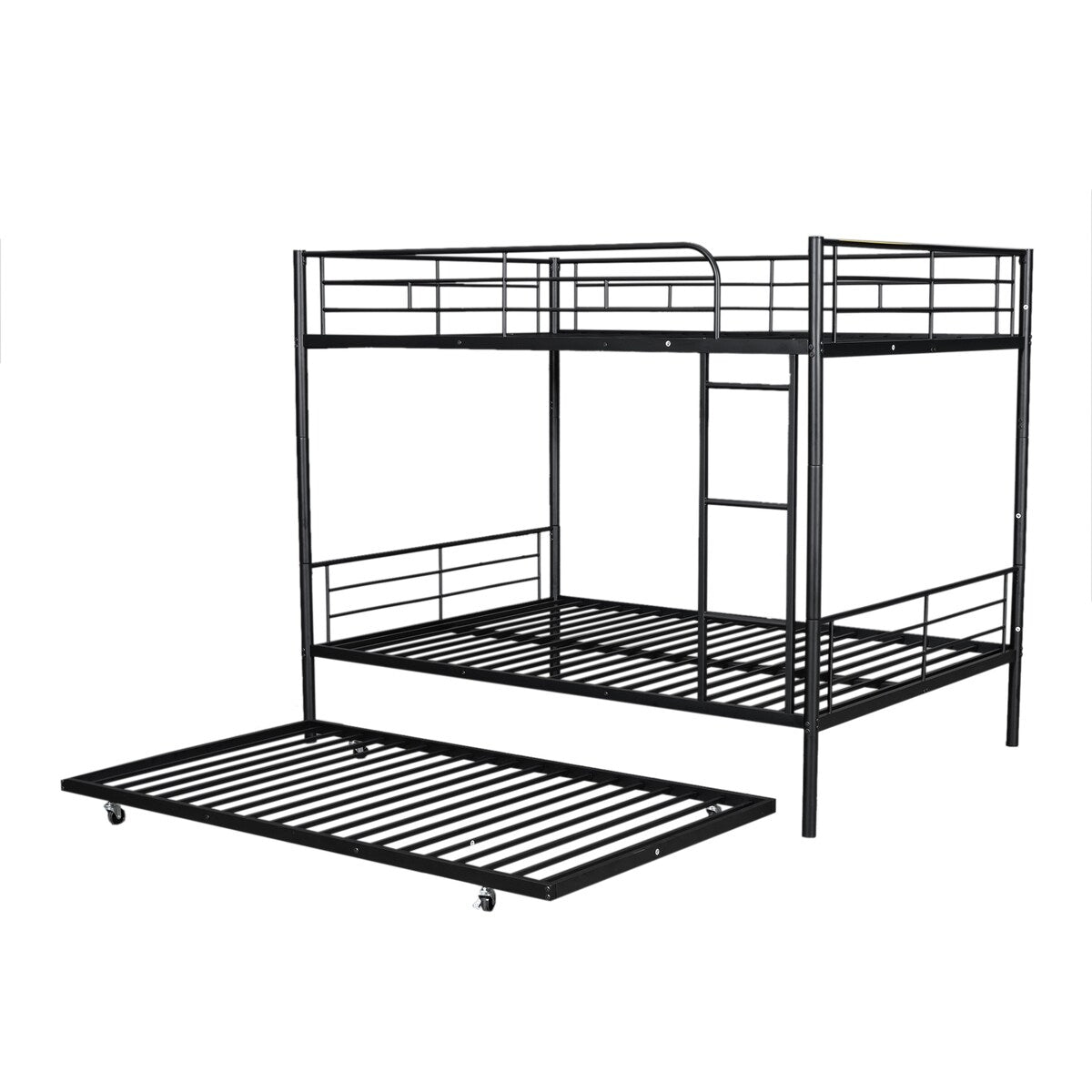 Metal Bunk Bed with Trundle
