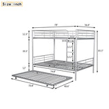Metal Bunk Bed with Trundle