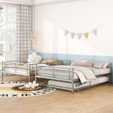 Metal Bunk Bed with Trundle