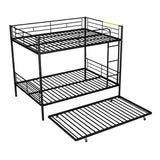 Metal Bunk Bed with Trundle