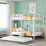 Metal Bunk Bed with Trundle