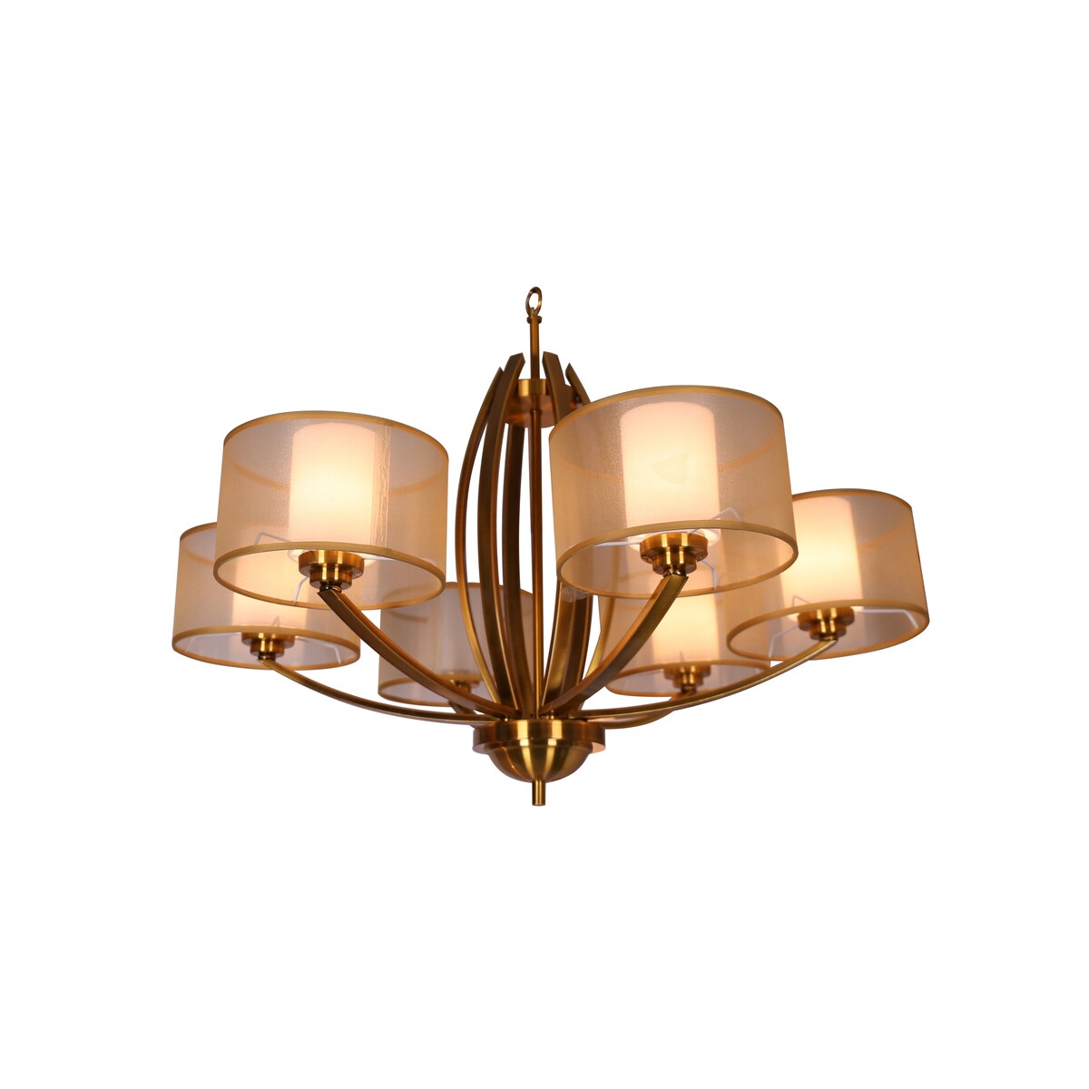 Metal Chandelier 32x24" 6 Lights 9.0"H - 21.0" x 21.0" x 9.0"