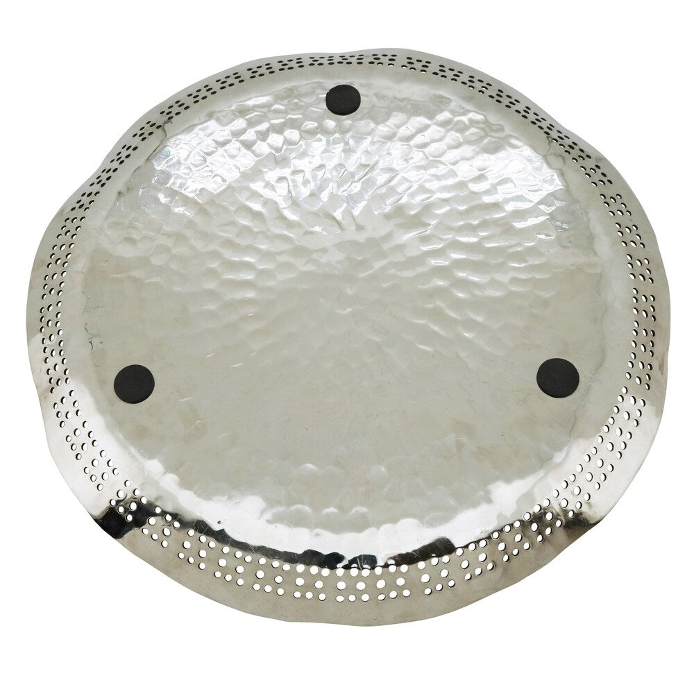 Metal Charger Plates With Hole Punched Design (Set of 4)