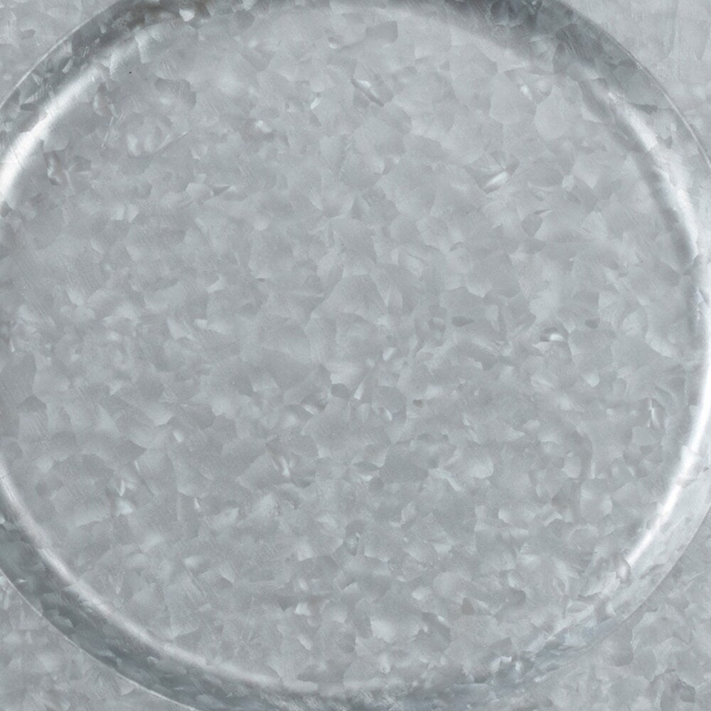Metal Charger Plates With Polished Galvanized Finish (Set of 4)