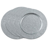 Metal Charger Plates With Polished Galvanized Finish (Set of 4)