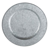 Metal Charger Plates With Polished Galvanized Finish (Set of 4)