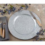 Metal Charger Plates With Polished Galvanized Finish (Set of 4)
