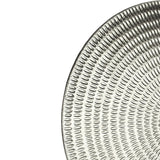 Metal Disc Table Decor with Textured Details, Silver