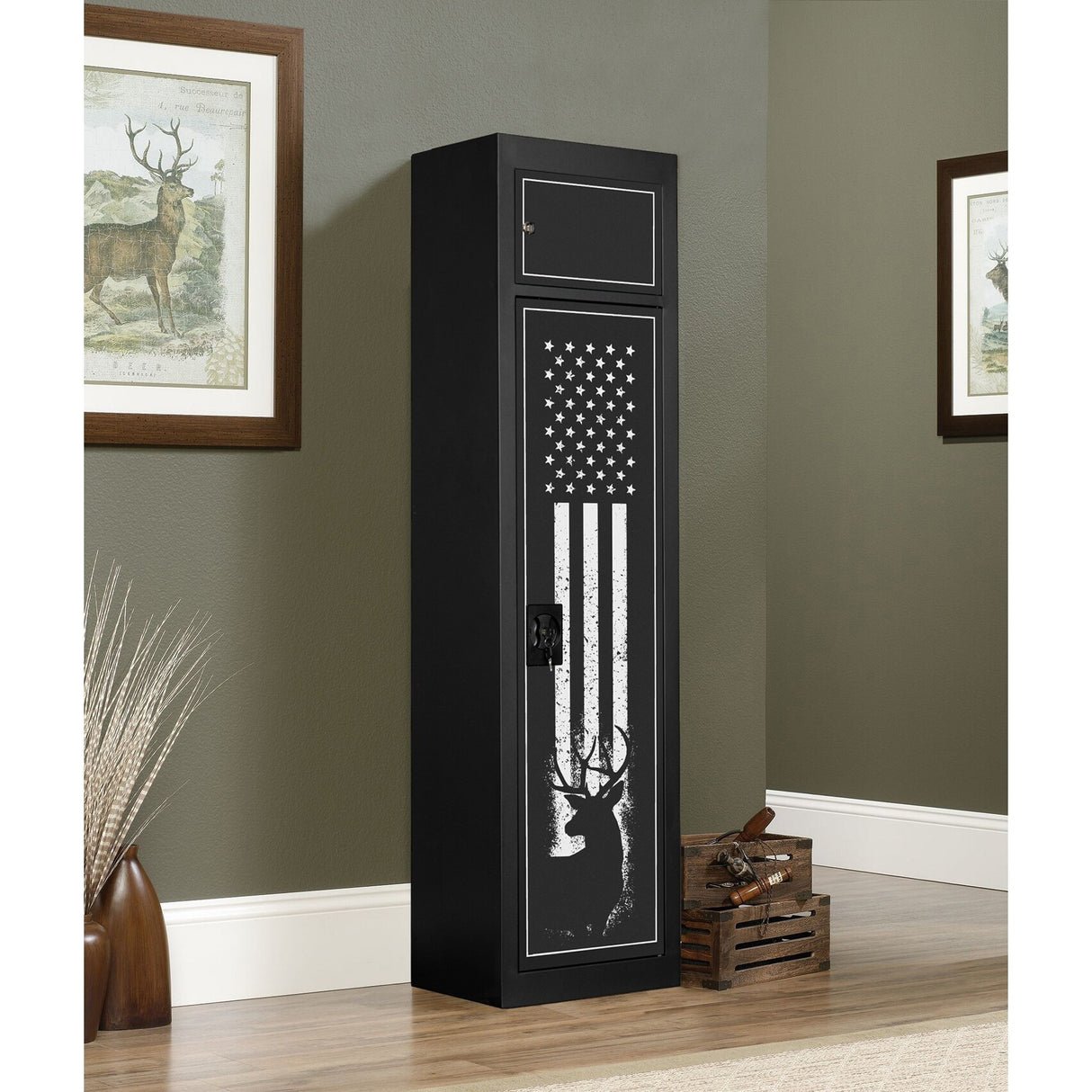 5-Gun Locking Metal Security Cabinet 5-Gun Locking Metal Security Cabinet