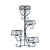 Metal Flower Holder Pot Stand 4 Tier Garden Decoration Display 4 Layer Planter