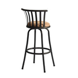 Metal Frame 29'' Swivel Counter Height Bar Stools Set of 2 Metal Frame for Living Room, Kitchen Bar Counter, Brown